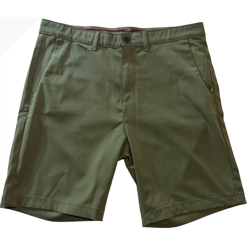 Jachs NY Performance Mens Olive Green Stretch Golf Shorts 1563023 Size 34
